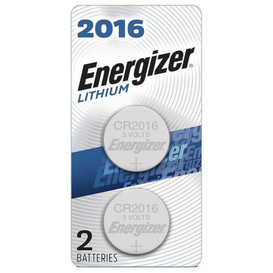 Energizer CR2016 (2 pcs) 3V Lithium Coin Cell Button Battery CR-2016 CR 2016 Batteries