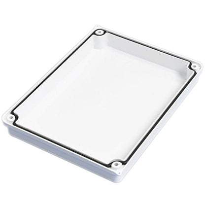 255x200x80mm IP65 Waterproof Outdoor Electrical CCTV Enclosure Square Junction Box White ABS Weather