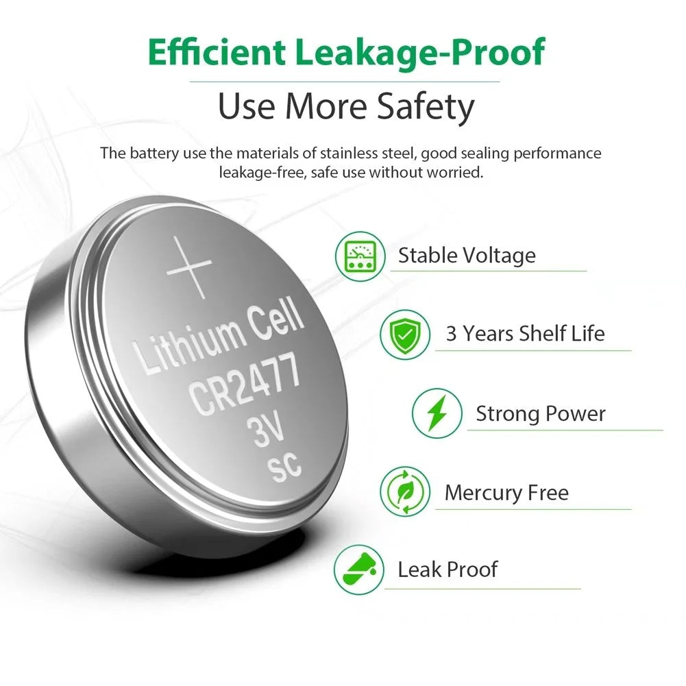CR2477 Battery (1 pc) 3V CR-2477 CR 2477 Lithium Coin Button Cell 3 Volts 2477 Batteries