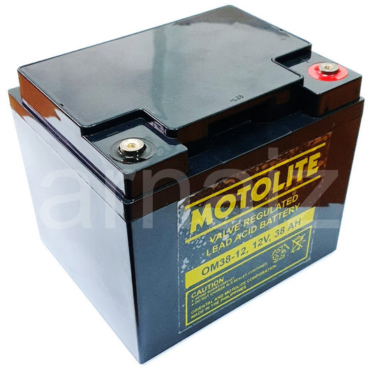 Motolite 12v 38Ah SLA Rechargeable Battery OM38-12 Valve Regulated Sealed Lead-Acid Battery 12 Volts