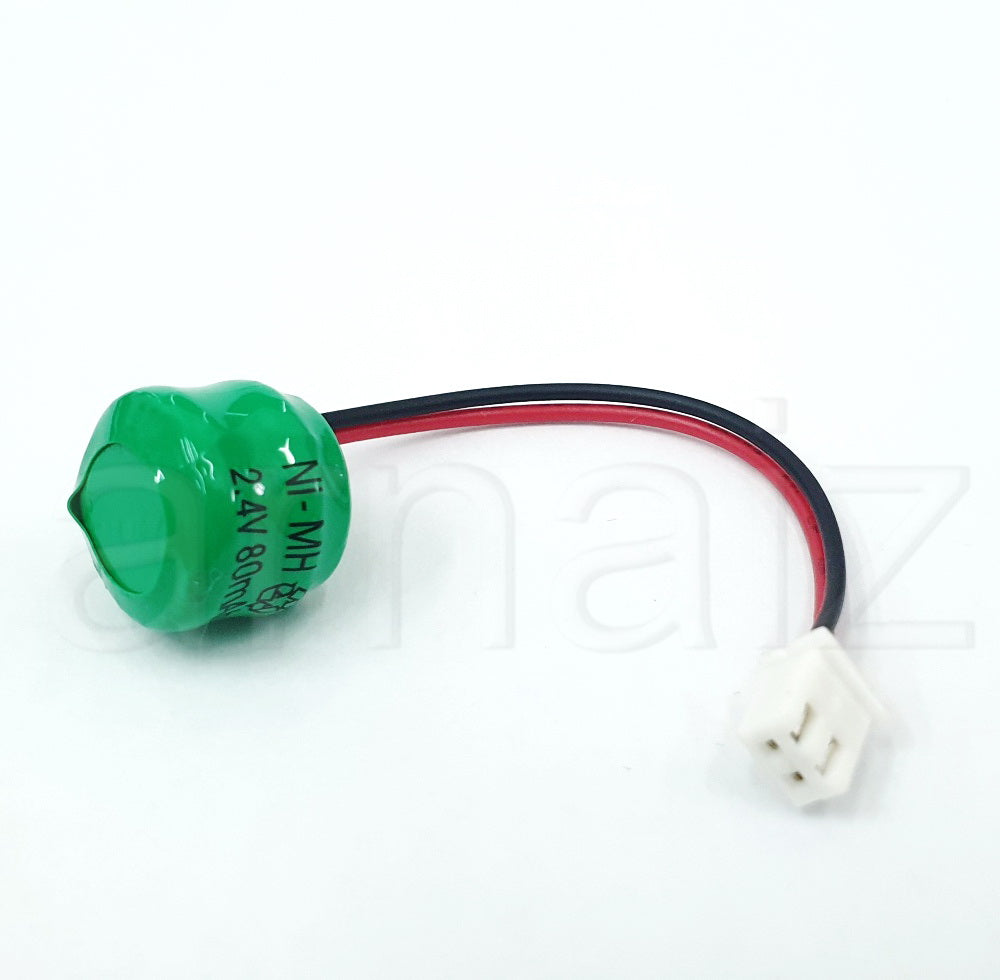 Battery for Camsco and Panasonic Timers NIMH 2.4V 80mAh 2x Button Cells with Connector 24 Hour Timer