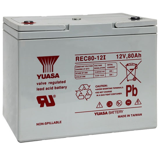 Yuasa REC80-12I 12V 80Ah VRLA Deep Cycle REC Battery