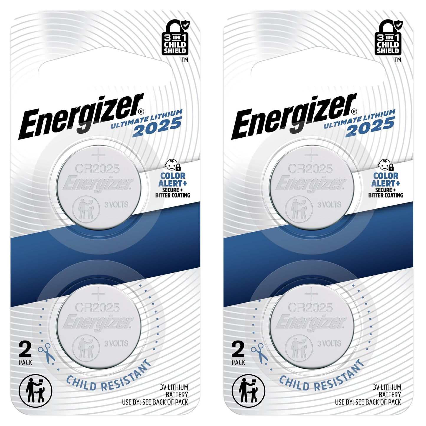 Energizer CR2025 (4 pcs) CR 2025 Battery CR-2025 Coin Cell Button 3V Lithium Batteries