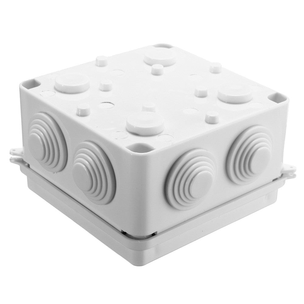 (10 pcs) 100x100x70mm IP65 Waterproof Outdoor Electrical CCTV Enclosure Square Junction Box White