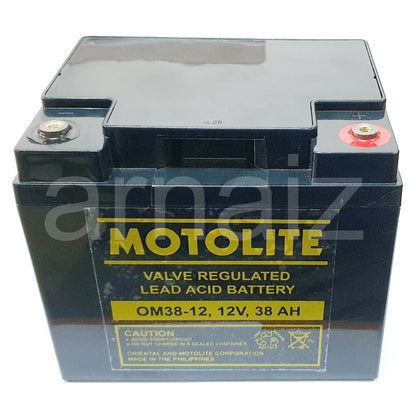 Motolite 12v 38Ah SLA Rechargeable Battery OM38-12 Valve Regulated Sealed Lead-Acid Battery 12 Volts