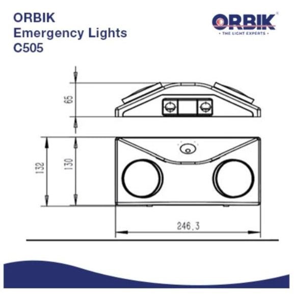 Orbik C-505 Triple Optics Rechargeable Led Emergency Lamp C505