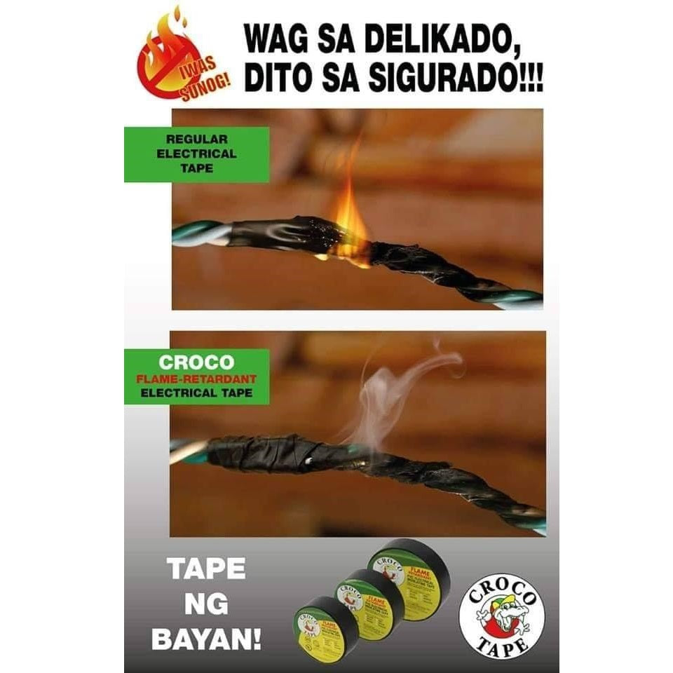 Crocodile Electrical Tape Big Croco PVC Insulating Flame Retardant Electrical Tape 0.16mm x 19mm x 16M