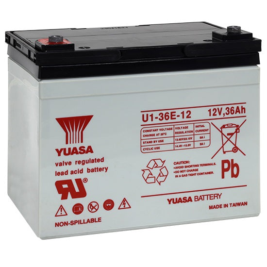 Yuasa REC36-12 Deep Cycle REC VRLA 12v 36Ah Rechargeable Battery 12 Volts U1-36E-12 SLA Lead Acid