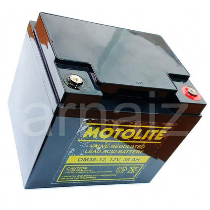 Motolite 12v 38Ah SLA Rechargeable Battery OM38-12 Valve Regulated Sealed Lead-Acid Battery 12 Volts