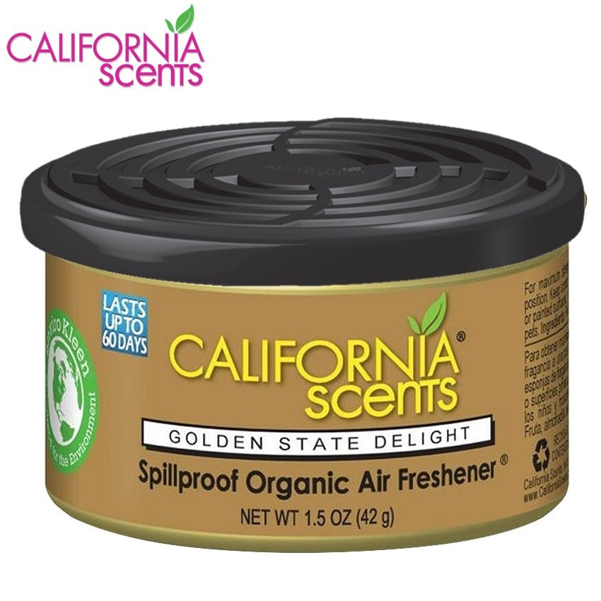 California Scents Organic Canister Air Freshener Car Fragrance Scent Spill Proof Can Air Purifier