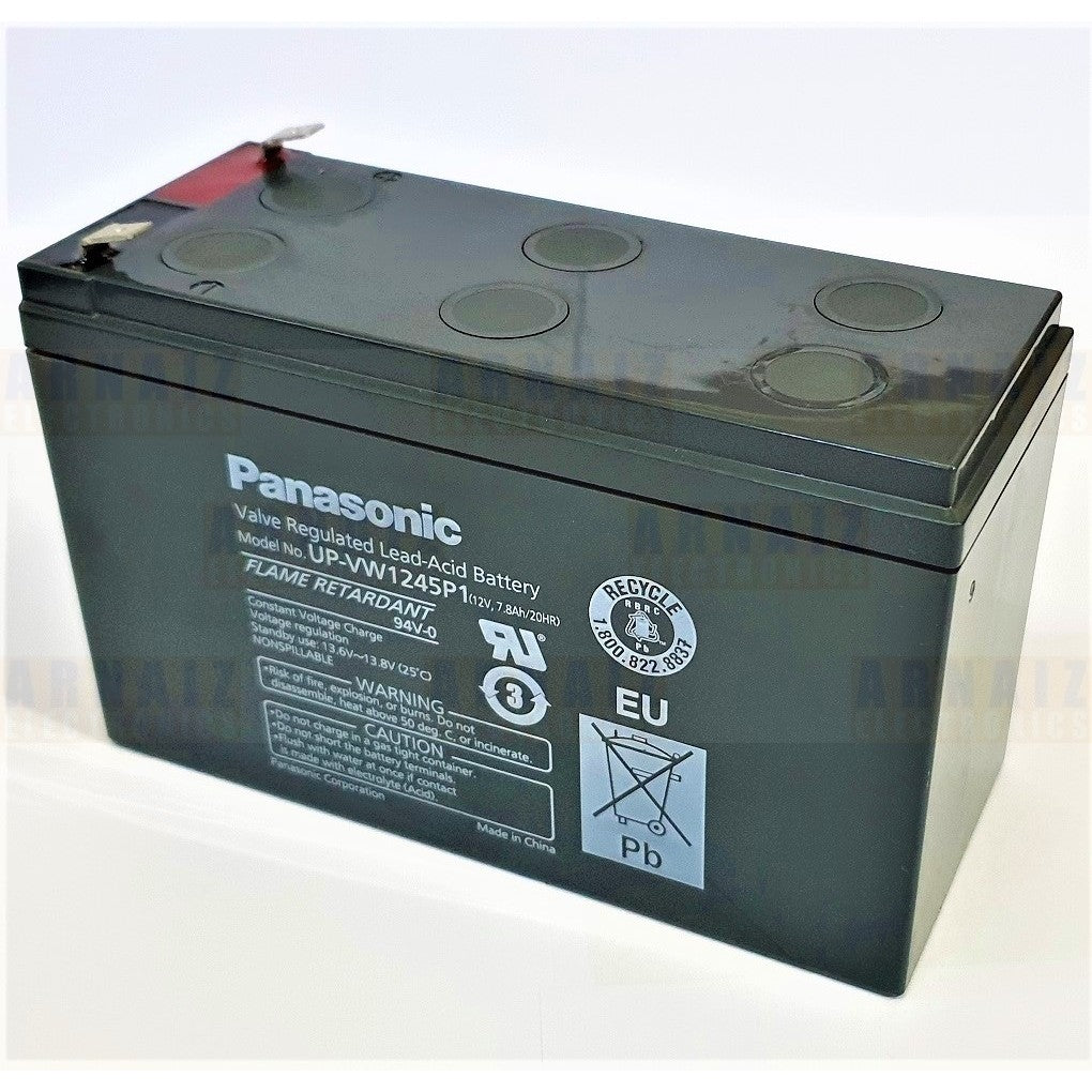 Panasonic 12V 7.8Ah 45W SLA Rechargeable UPS Battery UP-VW1245P1 Valve Regulated Sealed Lead-Acid Ba