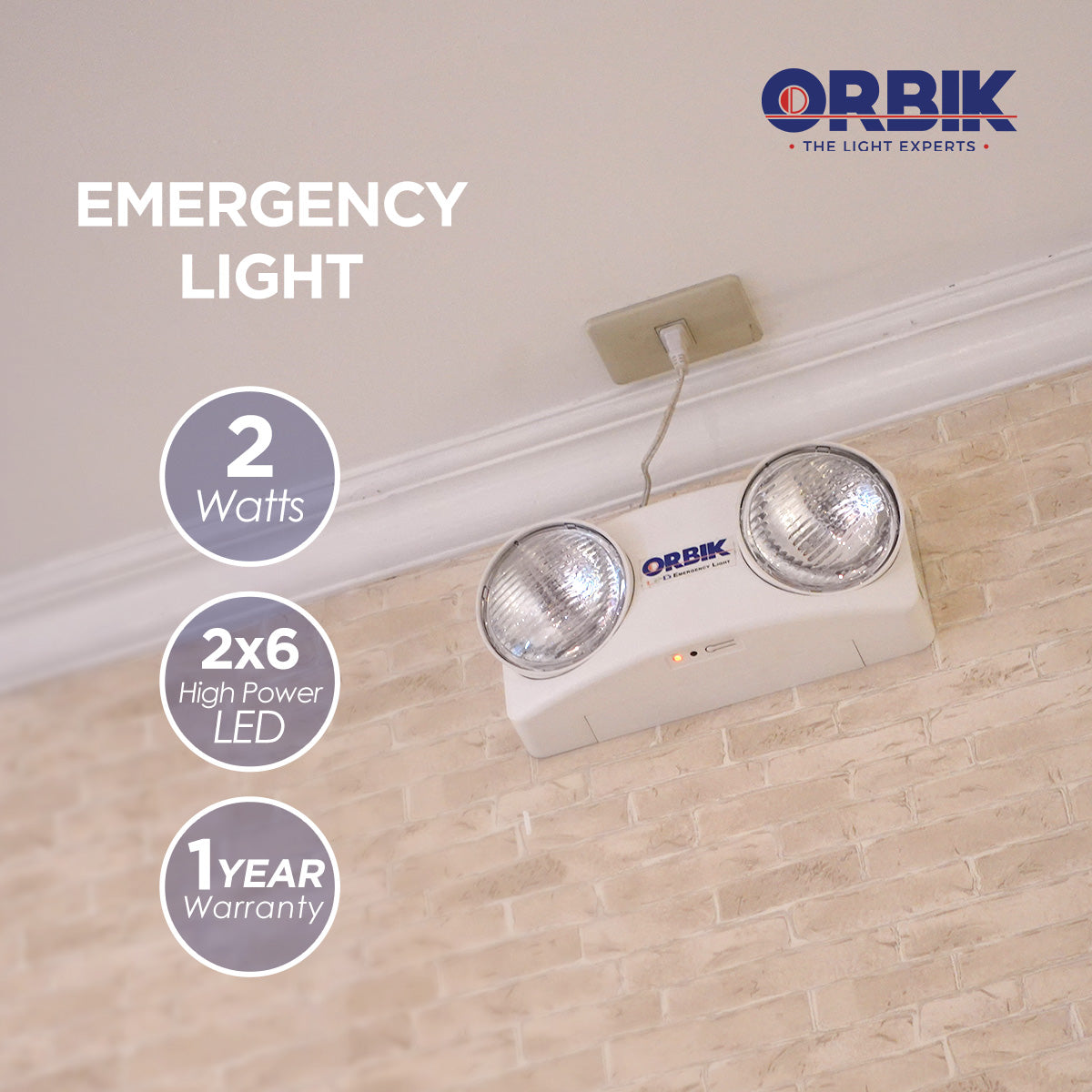 Orbik C503 LED Emergency Light Lamp Rechargeable High Power Bright Led
