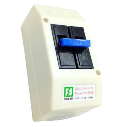 Koten KSB Safety Breaker Plastic Enclosure 2P 15 20 30 40 50 60 70 100 Ampere
