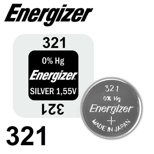 Energizer 321 SR65 (1pc) 1.55v Silver Oxide Button Cell Battery Mercury Free V321  SR616SW 611  D321