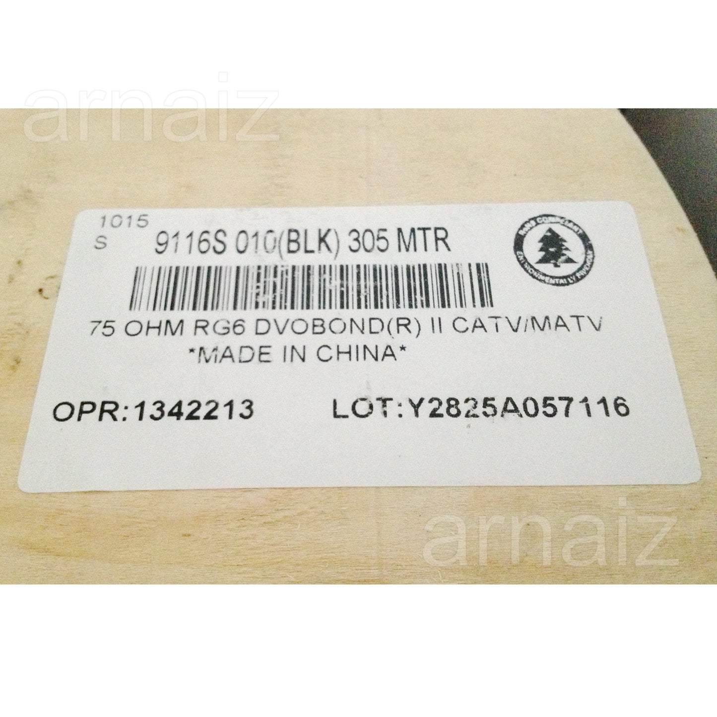 Belden RG6 9116S Coaxial Cable RG 6 CATV Video CCTV 305 meters 1000 feet