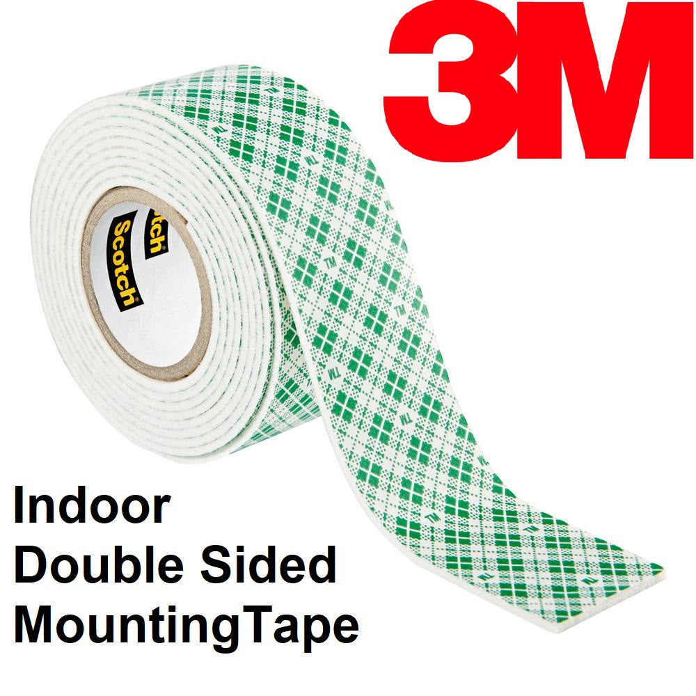 3M Double Sided Tape 24mm x 2m Foam Type Scotch Indoor Mounting Tape 1 inch x 6.6 feet 110-2A