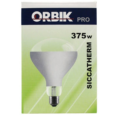 Orbik Heat Lamp Bulb CLEAR Infrared Infared Incandescent R125 IR 375W or 250W E27 Osram Siccatherm