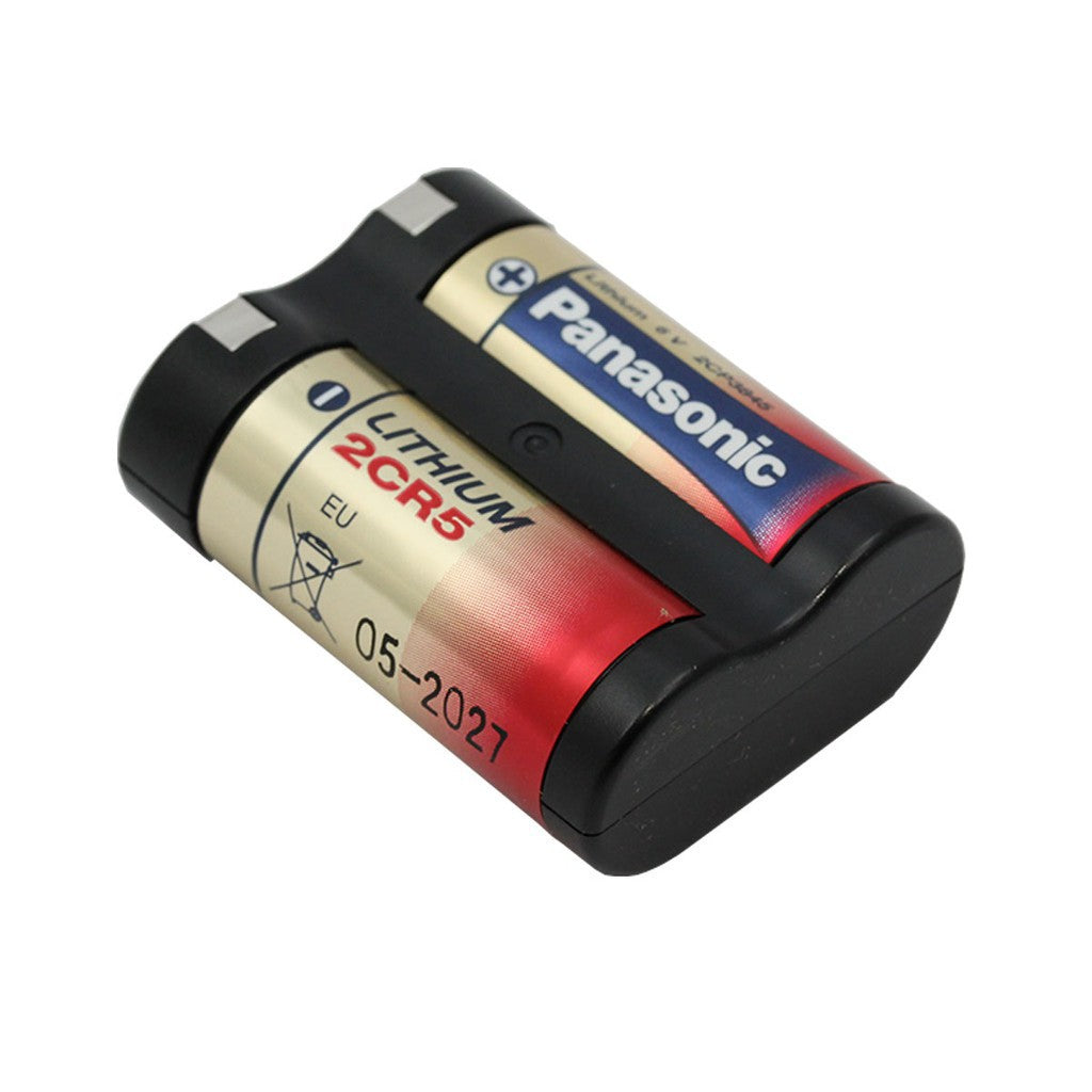 Panasonic 2CR5 Battery (Gold) 6V Lithium Batteries 2CR-5 Cylindrical Photo Lithium Power 6 volts