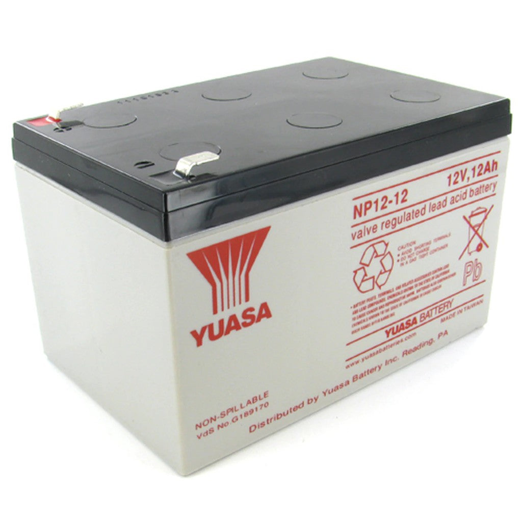 Yuasa E-Bike Battery 12V 12Ah 20hr 12 Volts 12 Ampere NP12-12 EBike UPS Battery