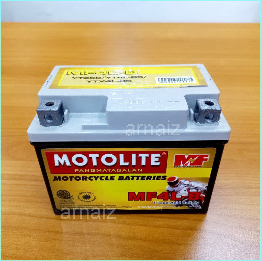 Motolite MF4L-B Maintenance Free Motorcycle Battery YTZ5S YT4L-BS YTX4L-BS MF4LB YTX4L