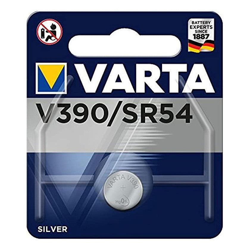 Varta V390 SR54 (1pc) 1.55v Silver Oxide Button Cell Battery in Blister Pack Varta V 390 SR54 SR1131