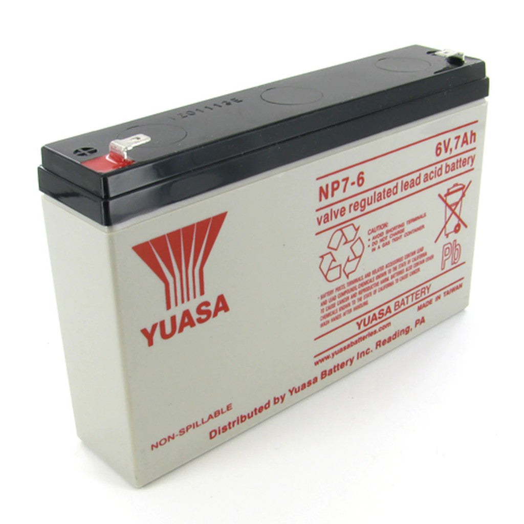 Yuasa 6V 7Ah SLA Rechargeable Battery NP7-6 Valve Regulated Sealed Lead-Acid Battery Toy Car Toycar