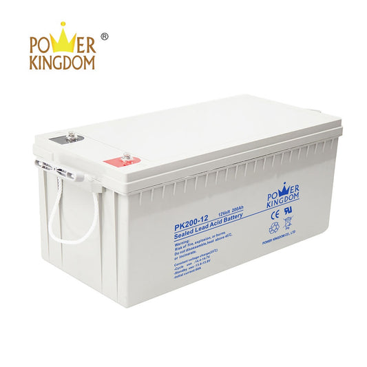 Power Kingdom PK200-12 Solar Rechargeable 12V 200AH Valve Regulated Lead Acid (VRLA) Battery