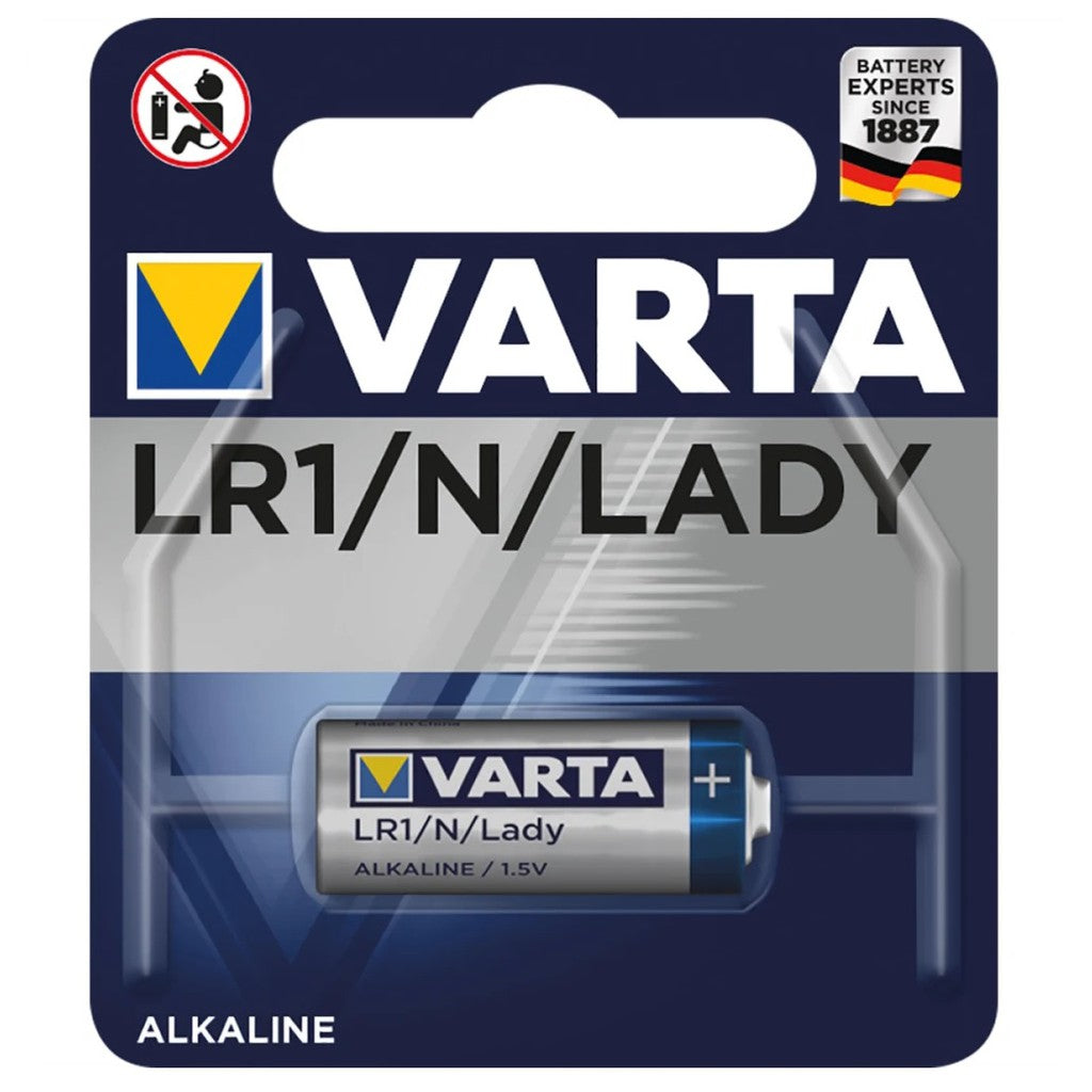 Varta LR1/N/LADY 4001N LADY LR1 1.5V (1pc) Alkaline Battery in Blister Pack Varta MN9100 L1129