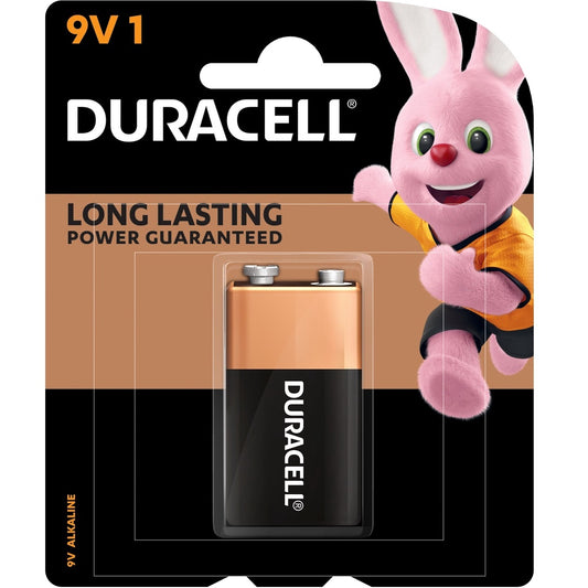 Duracell 9V Battery (1 pc) 9V Alkaline Batteries Duracell CopperTop Mn1604 6Lr61 9 V Bp1 9 Volts