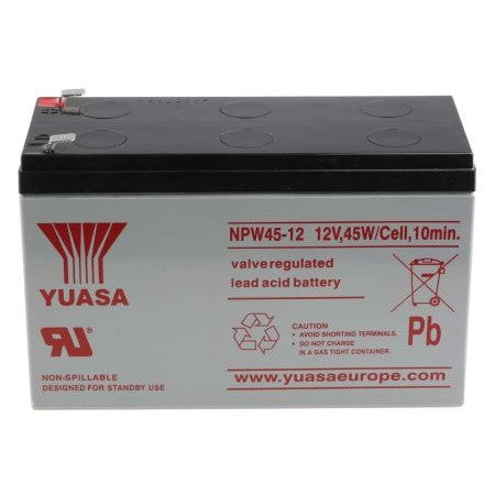 Yuasa UPS Battery 12V 7.5Ah NPW45-12 12 Volts 45 Watts 7.5 Ampere 45W Rechargeable Valve Regulated