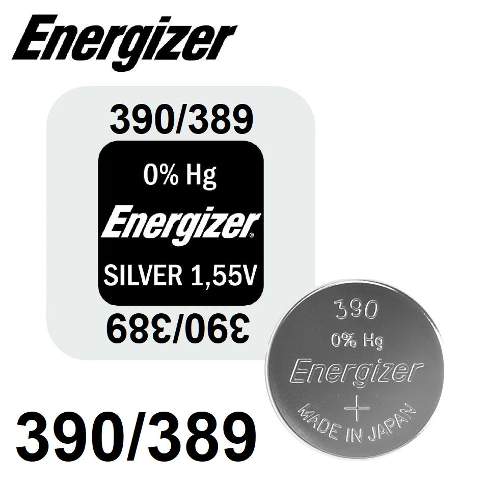 Energizer 390 389 (1pc) 1.55v Silver Oxide Button Cell Battery  Mercury Free 390/389  SR54  SR1130SW