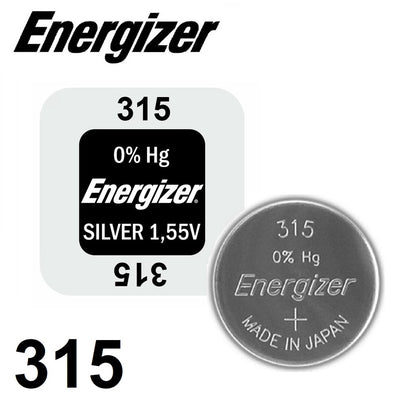 Energizer 315 SR67 (1pc) 1.55v Silver Oxide Button Cell Battery Mercury Free V315 SR716SW RW316 D315