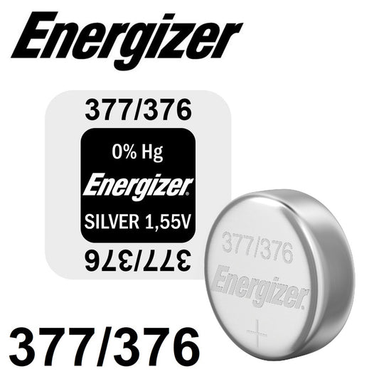 Energizer 377 376 (1pc)1.55v Silver Oxide Button Cell Battery Mercury Free 377/376 SR626SW SR66 V377