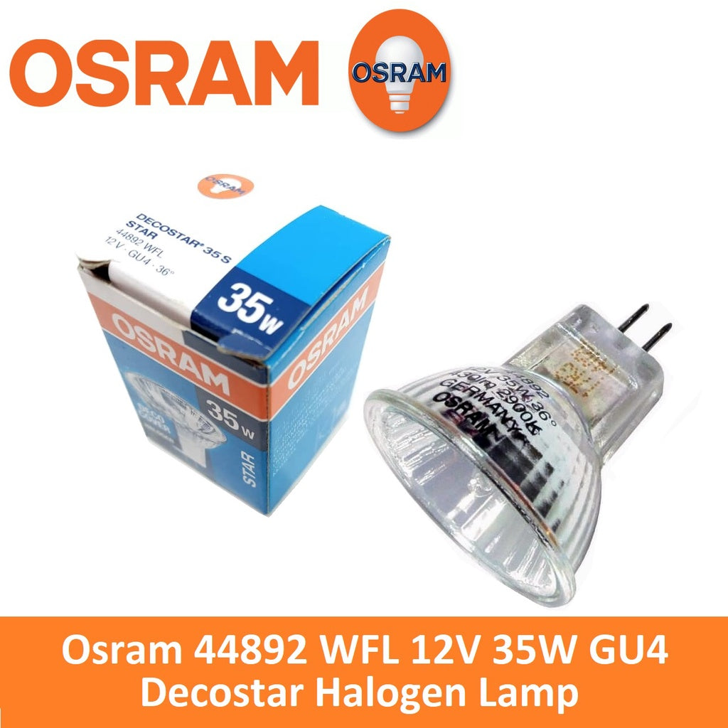 Osram 44892 WFL 12V 35W MR11 36D GU4 Halostar Standard Halogen Lamp With Reflector Closed Type