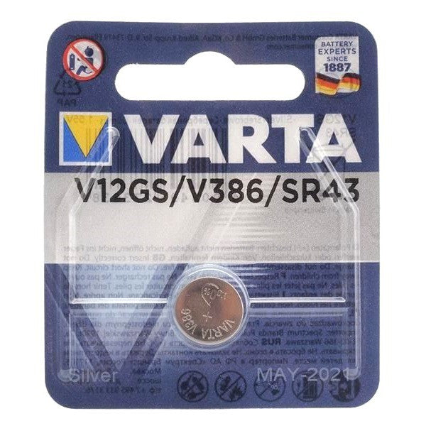 Varta V12GS V386 SR43 (1pc) 1.55v Silver Oxide Button Cell Battery Varta V 12GS V 386 SR 43 4178