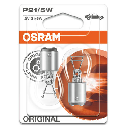 Osram 7528 02B (2pcs) P21 5W 12V 21 5W BAY15d 380 Halogen Bulb Automotive Lighting Car Bulb Original