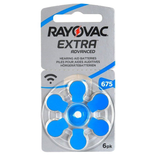 Rayovac Extra Advanced Size 675 PR44 (6 pcs) Hearing Aid Battery Hearing Aid Batteries 1.45V A675