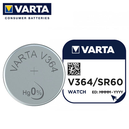 Varta V364 SR60 (1pc) 1.55v Silver Oxide Button Cell Battery Varta V 364 SR621SW