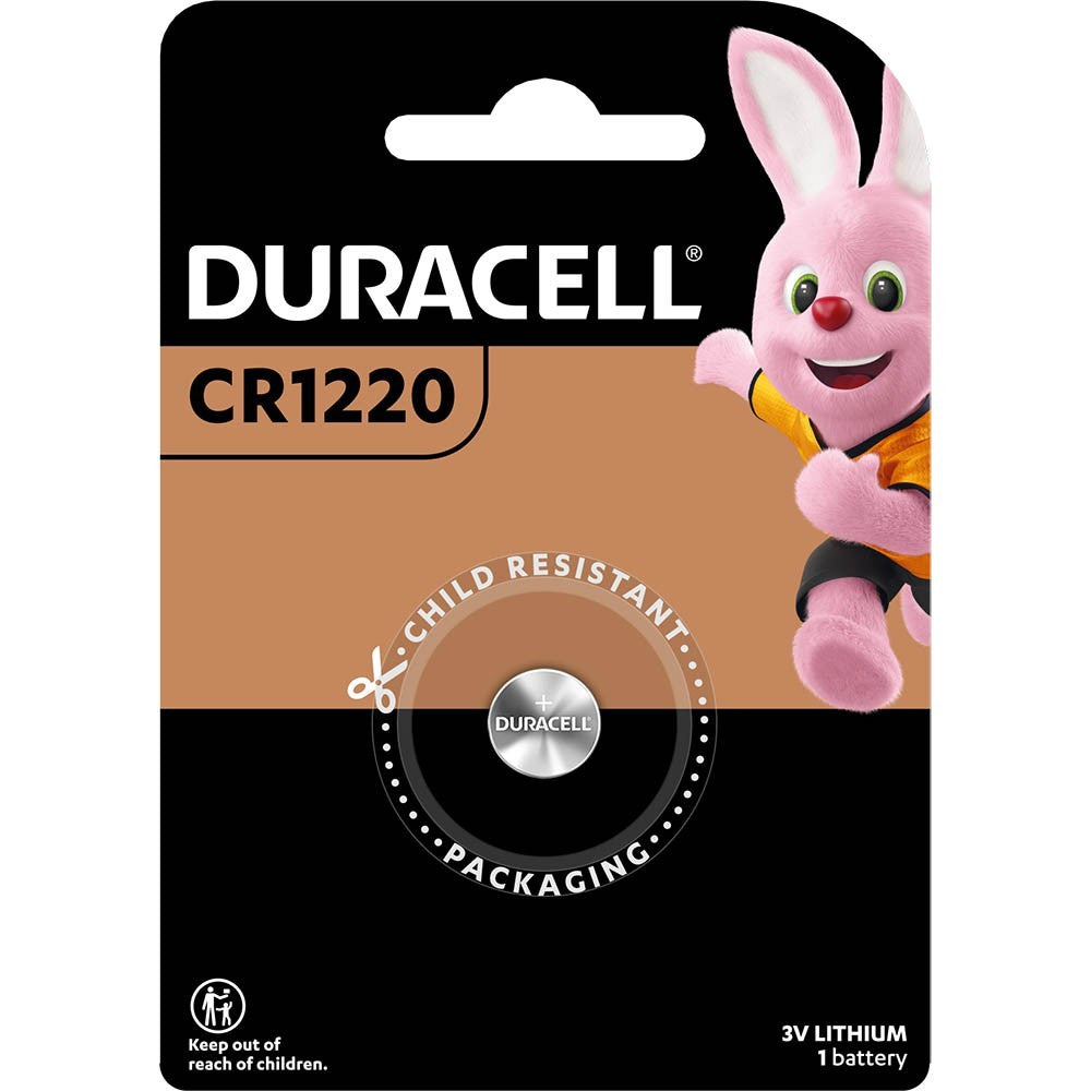 Duracell 1220 CR1220 DL1220 (1pc) 3v Lithium Button Cell Battery in Blister Pack LM1220 ECR1220