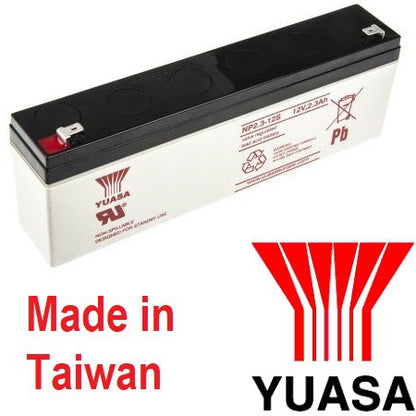 Yuasa 12v 2.3Ah SLA Rechargeable Battery NP2.3-12 Valve Regulated Sealed Lead-Acid Battery 12 Volts