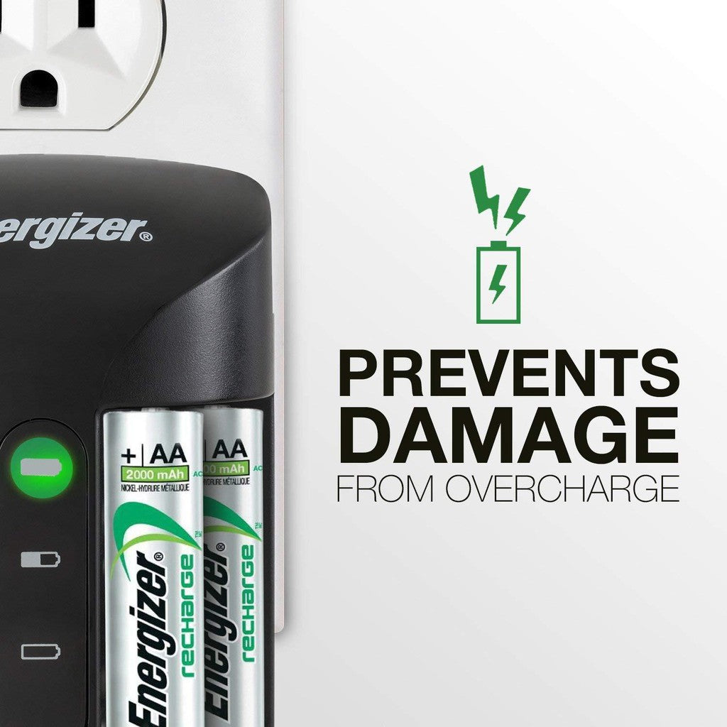 Energizer CHPRO Battery Charger Pro for AA & AAA Battery w/ FREE 4 pcs. AA Rechargeable Batteries