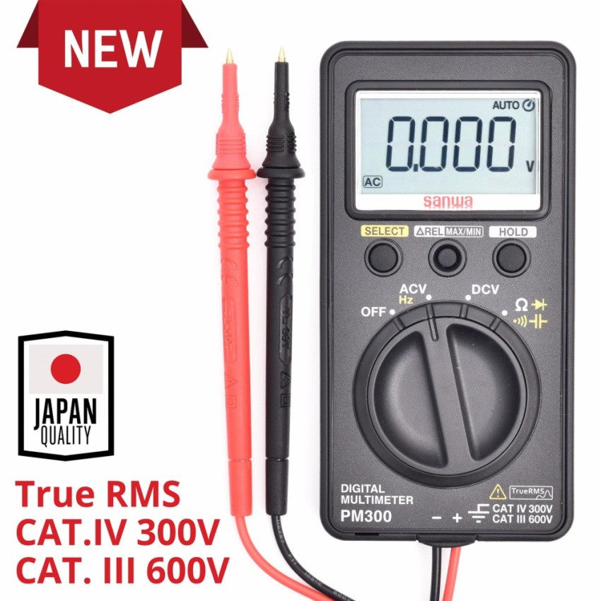 Sanwa PM300 True RMS Digital Multimeters Pocket Type Multimeter Tester ...