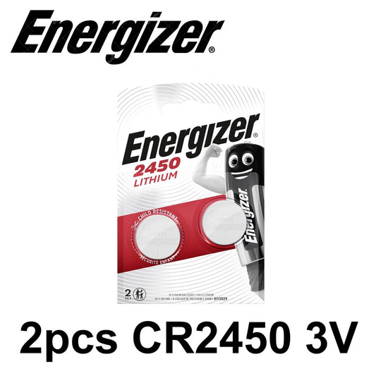 Energizer 2450 CR2450 (2pcs) 3v  Lithium Button Cell Battery in  Blister Pack  K2450L CR2450N DL2450