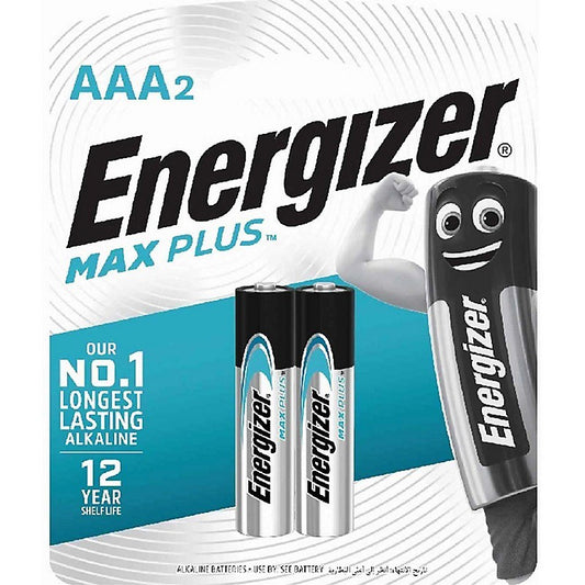 Energizer Max Plus AAA Battery (2 pcs) EP92 BP2 Energizer Max Plus AAA Batteries