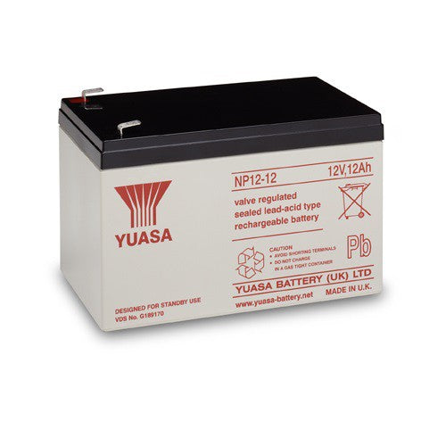 Yuasa E-Bike Battery 12V 12Ah 20hr 12 Volts 12 Ampere NP12-12 EBike UPS Battery