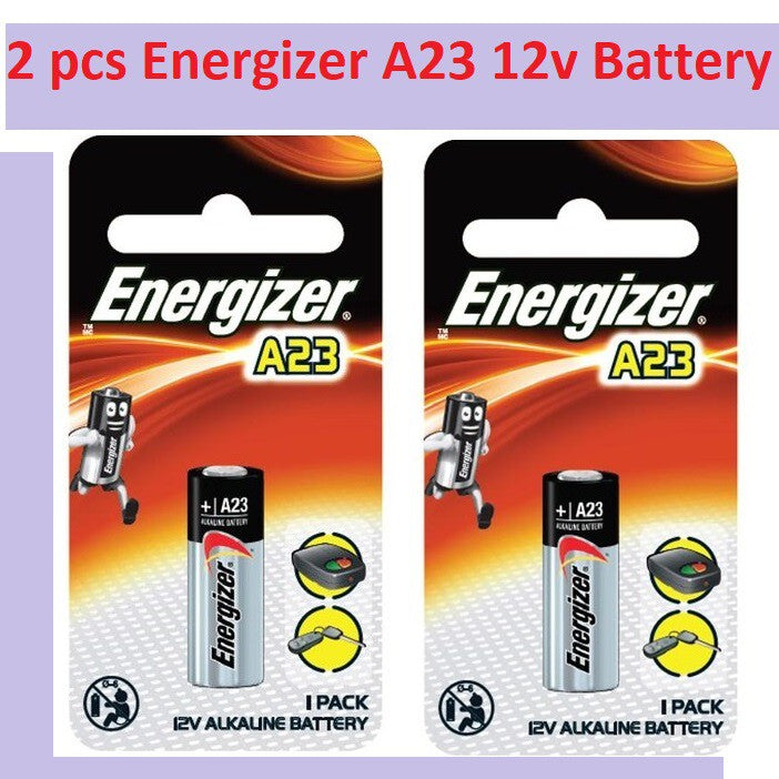 Energizer A23 (2 pcs) Alkaline Battery 12V Remote Control Car Key Door Bell Energizer 23A Batteries