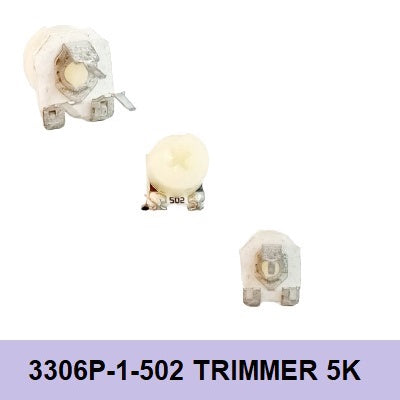 3306P-1-502 Trimmer 5K Round Trimpot Trimming Potentiometer Single Turn 5 Kohm  Through Hole 1 Turns