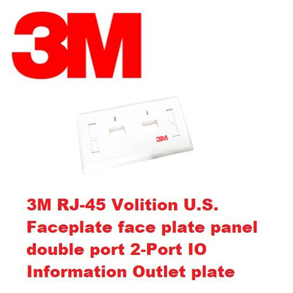 3M RJ-45 Volition U.S. Faceplate face plate panel double port 2-Port IO Information Outlet plate