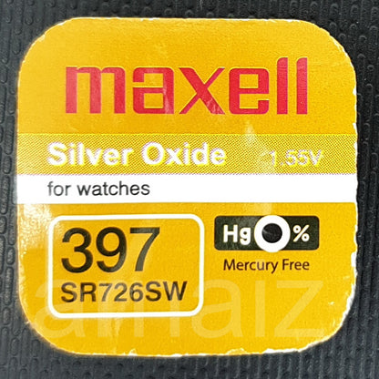 Maxell SR726SW Silver Oxide Battery 1.55V Mercury free 397 Battery