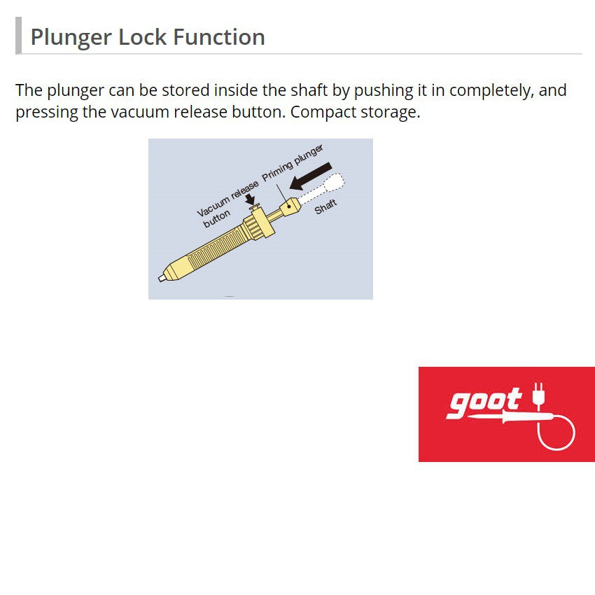 Goot Soldering Pump (Original Japan) Soldering Sucker Plunger GS-100 GS-104 GS-108 Desoldering Pump